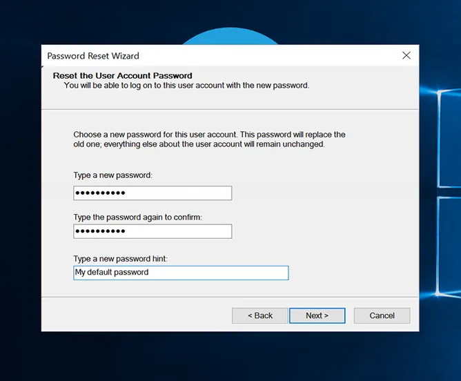 Bypass Windows 10 Admin Password with Reset Disk 