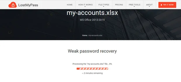 recover excel password online