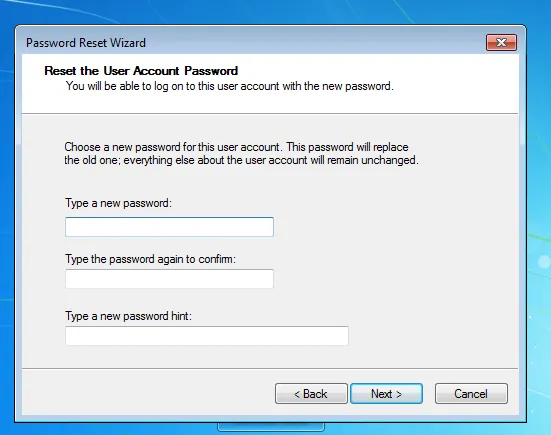 windows password reset disk