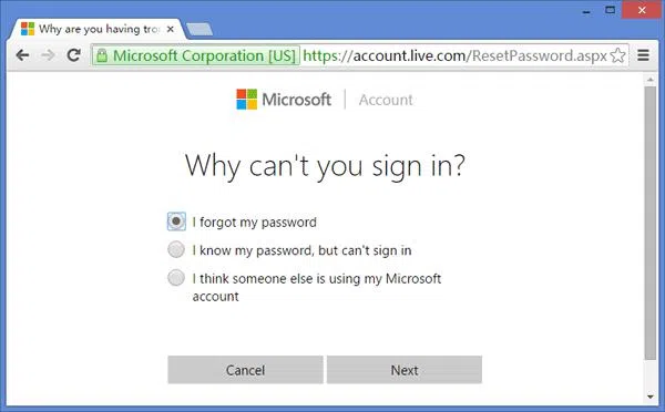 Reset Windows 10 Password without USB