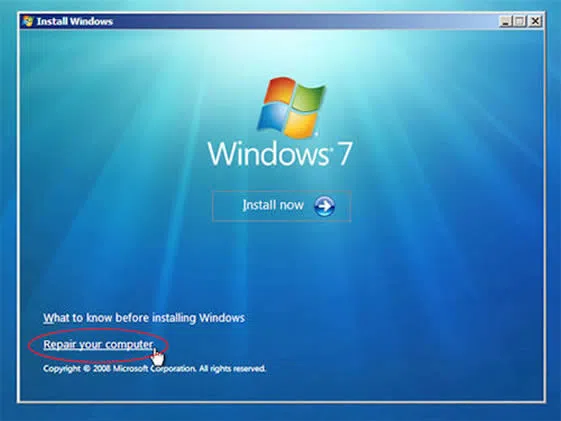 install Windows 7